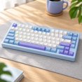 75 Layout Light Blue Lavender Purple Mechanical Keyboard, Hot Swappable ...