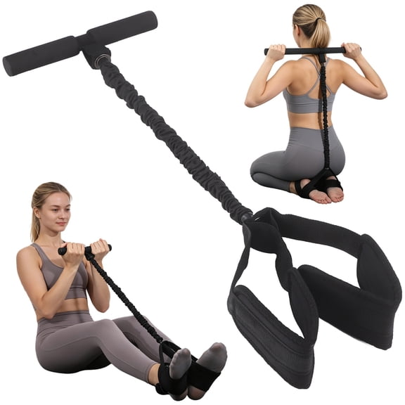75 Lbs Pedal Resistance Band, Multifunction Fitness Equipment for Sit Up Exercise, Abdominal Waist Arm Leg Training, Portable Home Gym Workout Tool