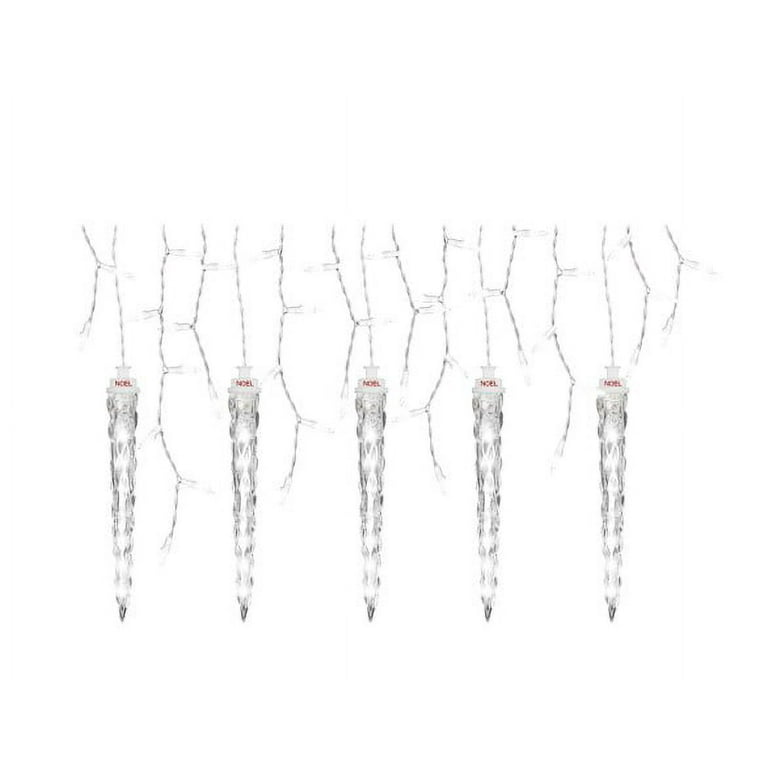 75 Light White Shooting Star Icicle LED String Light with Cascading Lights Christmas Decoration