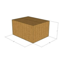 13x10x7 Kraft Brown Corrugated Shipping Boxes, 32 ECT Single-Wall, Qty 75