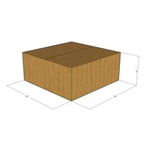 14x14x6 Kraft Brown Corrugated Shipping Boxes, 32 ECT Single-Wall, Qty 75