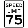 thumbnail image 1 of 75 MPH Speed Limit Signs Warning Metal Sign Size: 8 x 12 inch, 1 of 4