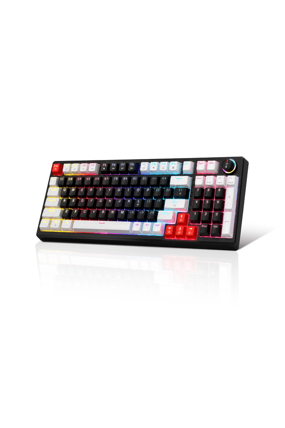 Mechanical Gaming Keyboard, Blue Switch, LED RGB Backlit, 98 Keys Compact Wired Computer Keyboards for Windows Laptop PC Gamer