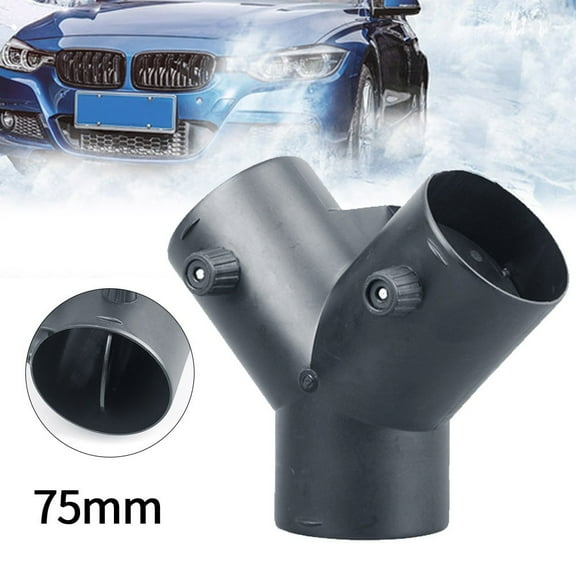 75 Mm Y Branch Duct Splitter Outlet Connector W/Regulator Flap Valve For Heater For Eberspacher For Webasto Air Diesel Heater