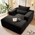 thumbnail image 1 of 75" No-Assembly Corduroy Sofa Bed, Ultra-Soft Compressed Couch, Multi-Functional Chaise for Napping/Reading/Living Room Bedroom, 1 of 5