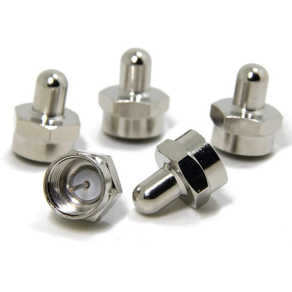 75 Ohm F Coaxial Terminator 5-Pack for Cable TV Ports Connections Outlets