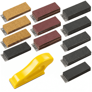 75 PCS 3-in-1 Premium Micro Detail Sander Kit, Precision Mini Hand Sanding Block with 60-3000 Grit Sandpaper for Wood, Crafts, Furniture, Tight Spaces & DIY Projects