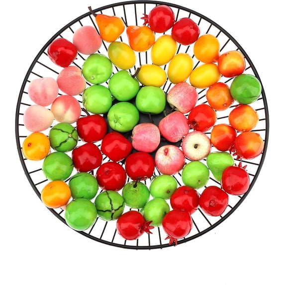 75 PCS Artificial Lifelike Fruits Decoration Fake Pear Strawberry Apple Mango Peach Tomato Banana Pomegranate Olive Watermelon Combination