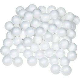 MT Products 4 Round White Polystyrene Foam Balls for Crafts - Pack of 8 