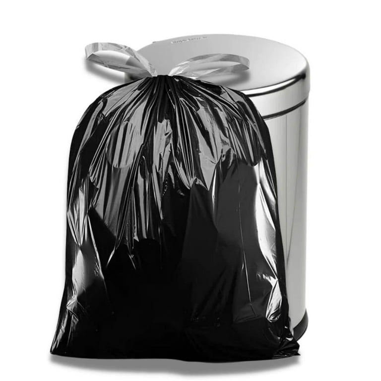 75 Pack Garbage Bag for Waste Disposal, Cleanup and Organization,  Wastebasket Bin Liners Plastic Trash Bags For Bathroom, Bedroom, Office,  Car, Kitchen, Laundry best Bags for Commercial & Outdoor Use! 