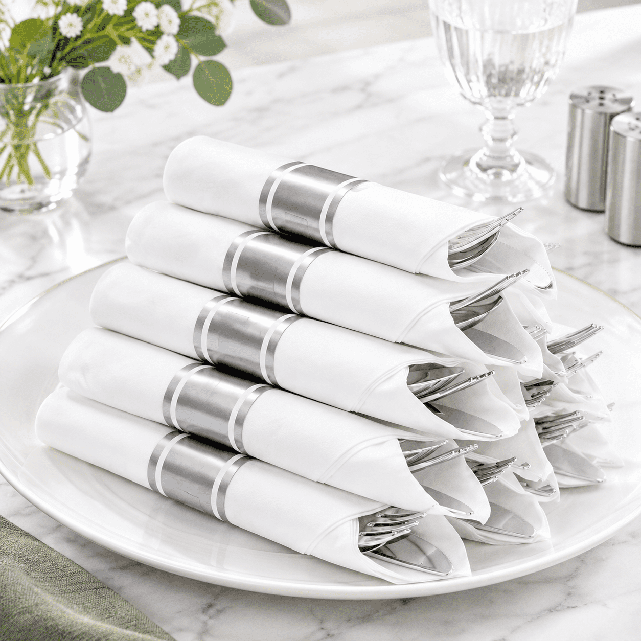 75 Pack Pre Rolled Plasticware With Napk Disposable - Walmart.com