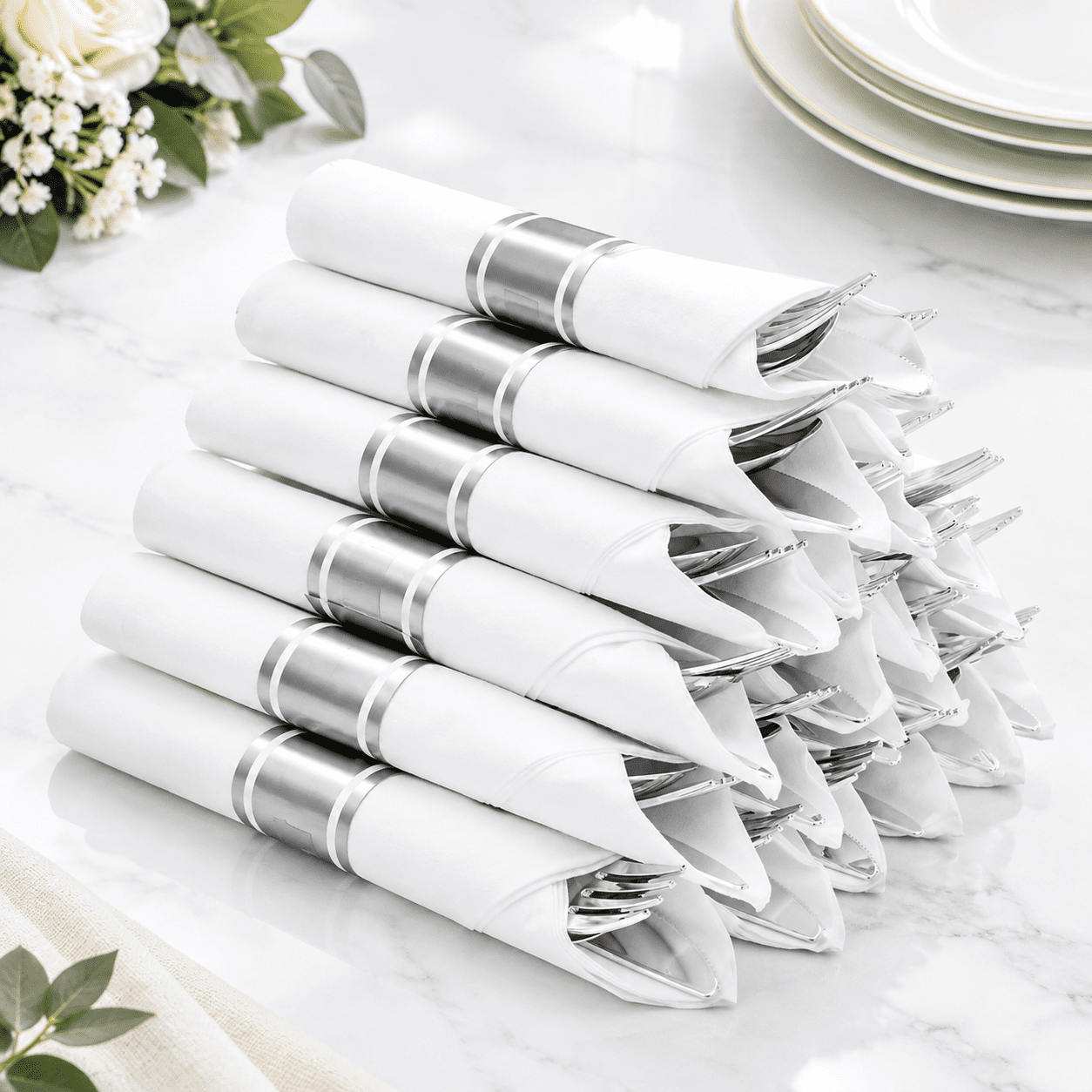 75 Pack Pre Rolled Plasticware With Napk Disposable - Walmart.com
