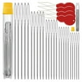 thumbnail image 1 of 75 Pack Premium Large Eye Needles for Hand Sewing with 4 Needle Threaders, Assorte G21723, 1 of 8