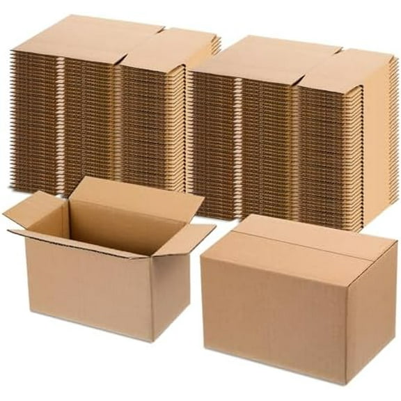 75 Pack Small Shipping Boxes Corrugated Cardboard Mailing Boxes Small Mailing Packing Box for Packing, Moving, Business, 6.9 x 4.5 x 3.7 inches