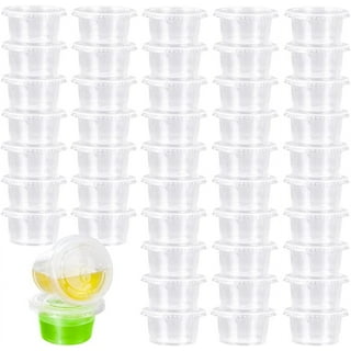 SANWOOD Slime Storage Box,12Pcs Clear Slime Storage Round Plastic Box  Container Foam Ball Cups with Lids