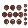 75 Pcs 5 Inch 8 Hole Sandpaper 1mm Thick 120 240 400 800 1000 Grit Sanding Disc for Rust Paint