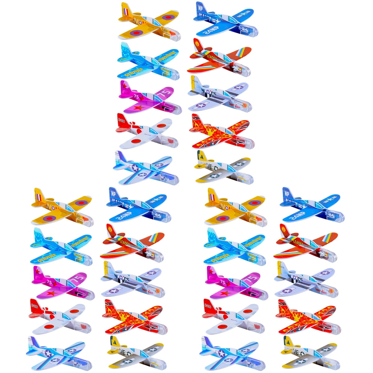 75 Pcs Airplane Model Childrens Outdoor Playsets Throwing Toy Paper Kit