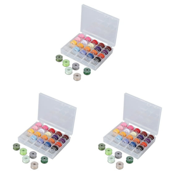 75 Pcs Brother Sewing Machine Replacement Supplies Accessories Spool Bobbin Boxes Case