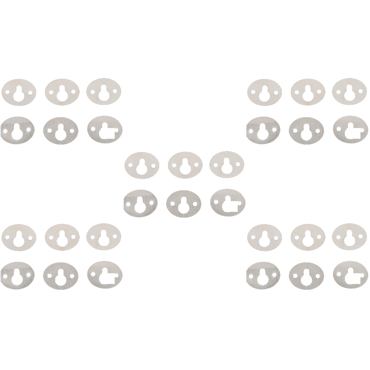 75 Pcs Keyhole Trim Shelf Bracket Hangers Tool Coat Metal Shelves for