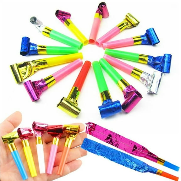 75 Pcs Party Blower, Colorful Noisemakers, Birthday Blow Horns, Funny Blowouts Noisemakers, Party Whistles, Favors Noise Makers for Sporting Events Graduation Wedding New Years Supplies