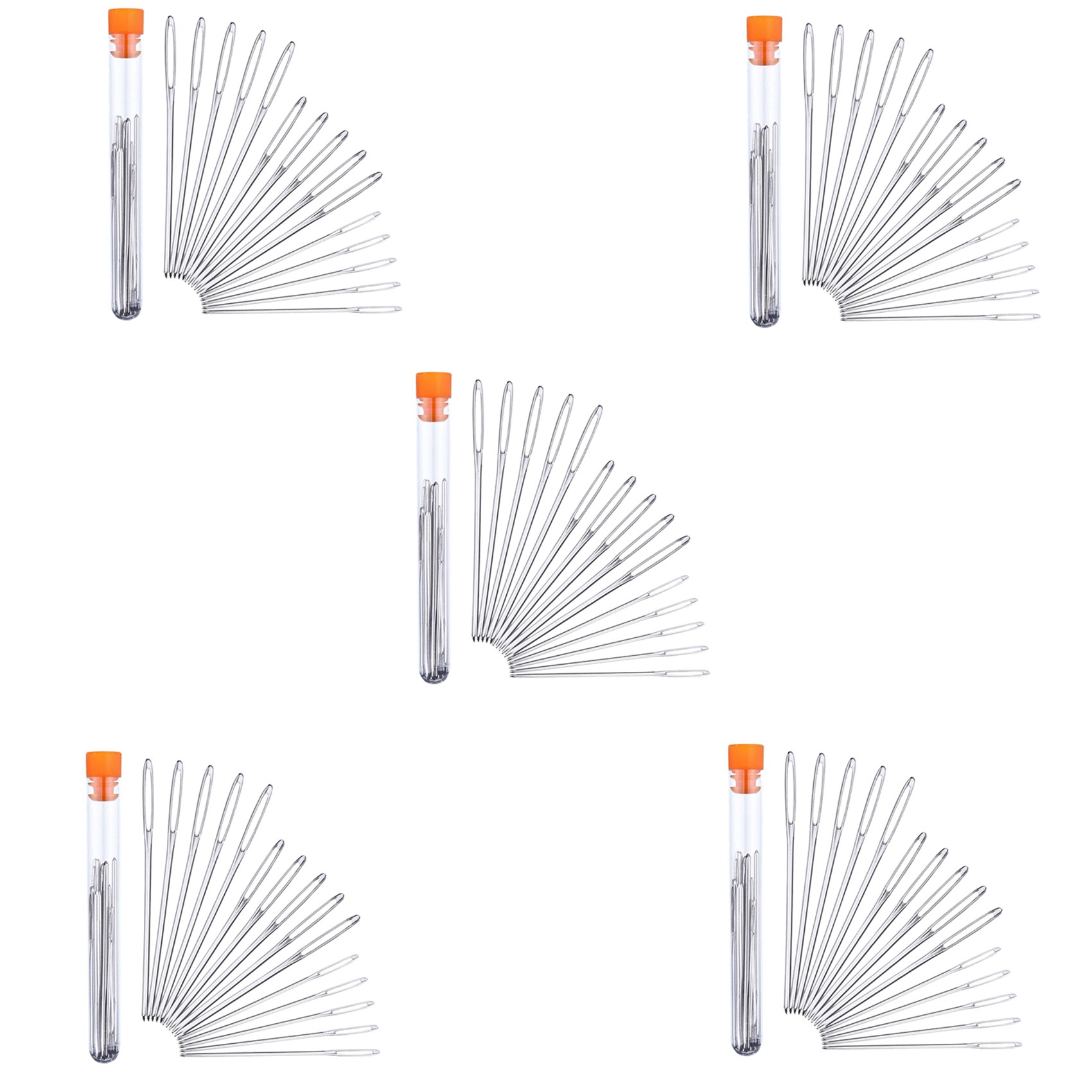 75 Pieces Blunt Needles Stainless Steel Eye Yarn Knitting Needles