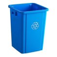 75 Qt. / 19 Gallon / 72 Liters/Blue Square Recycle Bin. Trash Bin
