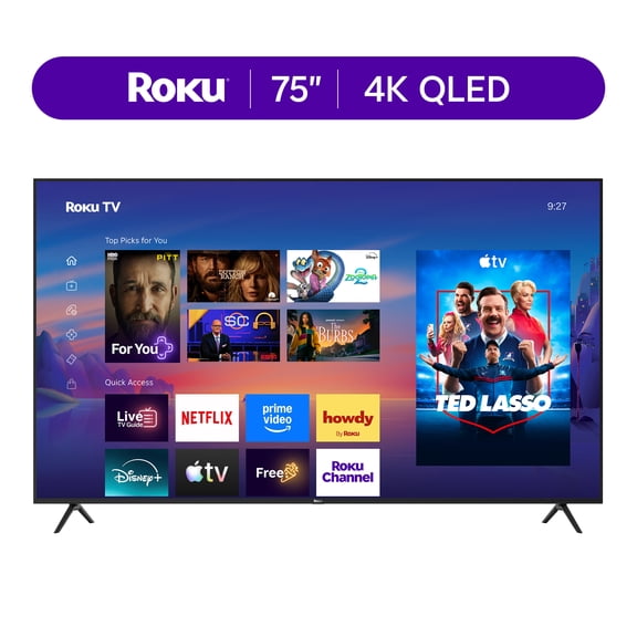 Roku Smart TV 2026  75-Inch Select Series, 4K QLED TV  Roku TV with Voice Remote  Flat Screen QLED TV
