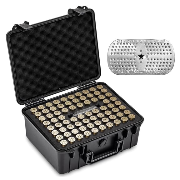 Kinghardcase 75 Rounds Shotgun Shells Case - Travel Safe/Mil Spec/Waterproof Ammo Box - for 12GA 20GA 16GA 10GA 8GA Gauge 12-Gram CO2 Cartridges Shotgun Shells