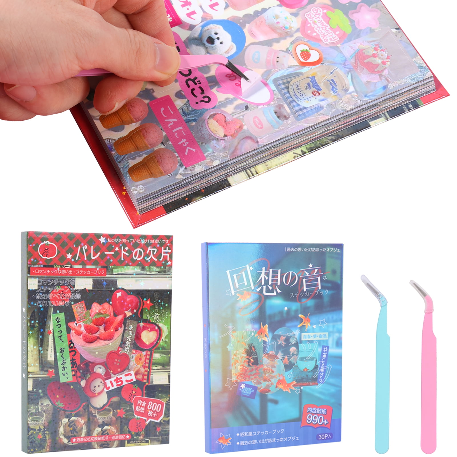 75 Sheets Japanese Sticker Book for Scrapbooking & Journaling – Heisei Retro Manga Style Korean Stickers for DIY Crafts, Aesthetic Decoration Junk Journal Gifts & Kawaii Sticker Book for Adults