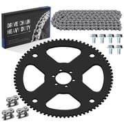 75 Tooth Sprocket 35 Chain 140L Links Fit for Mini Bike Coleman CT100U CC100X Baja Doodle Bug DB30 Motovox Mbx10 MBX11 Monster Moto MM-B80 Predator 79cc 100cc Parts