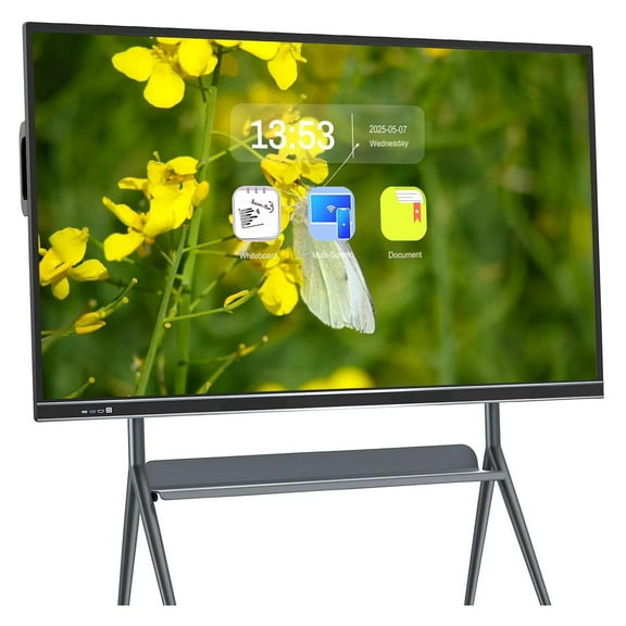 OmninexHub 75" Touch Screen Smart Board, 1080p Interactive Whiteboard for School, Office & Training