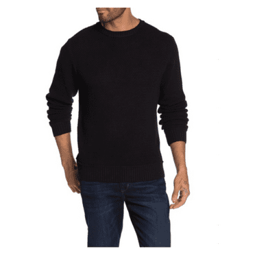 $75 Weatherproof Men's Crew Neck Long Sleeve Sweater Cotton-Acrylic Black - S