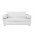 thumbnail image 1 of 75" White Italian Leather Plush Density Solid Color Love Seat, 1 of 5