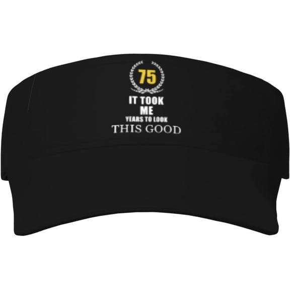 75 Years Old Birthday Adjustable Sun Visor Caps