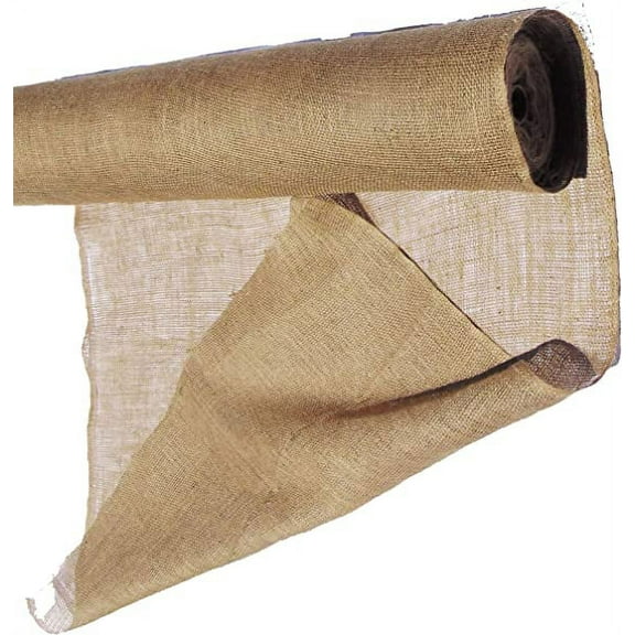 75 feet Long Burlap Fabric roll, 36 inch Wide Light Weight Jute-Burlap for Gardening Liner and Plant Covering Loose Weaved Breathable Strong Cloth