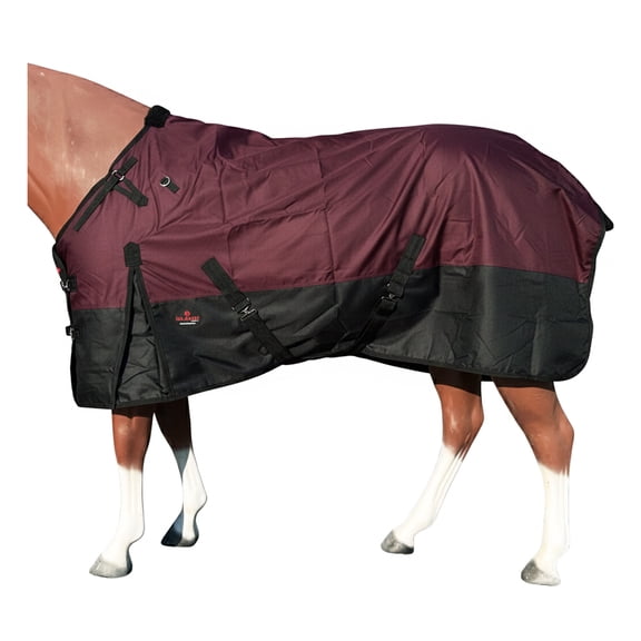 75 in Hilason 1200D Turnout Light Winter Waterproof Rain Sheet Horse Sheet Wine