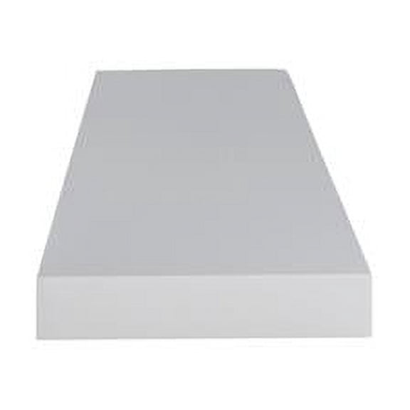 75 in. Wooden Floating Shelf, White