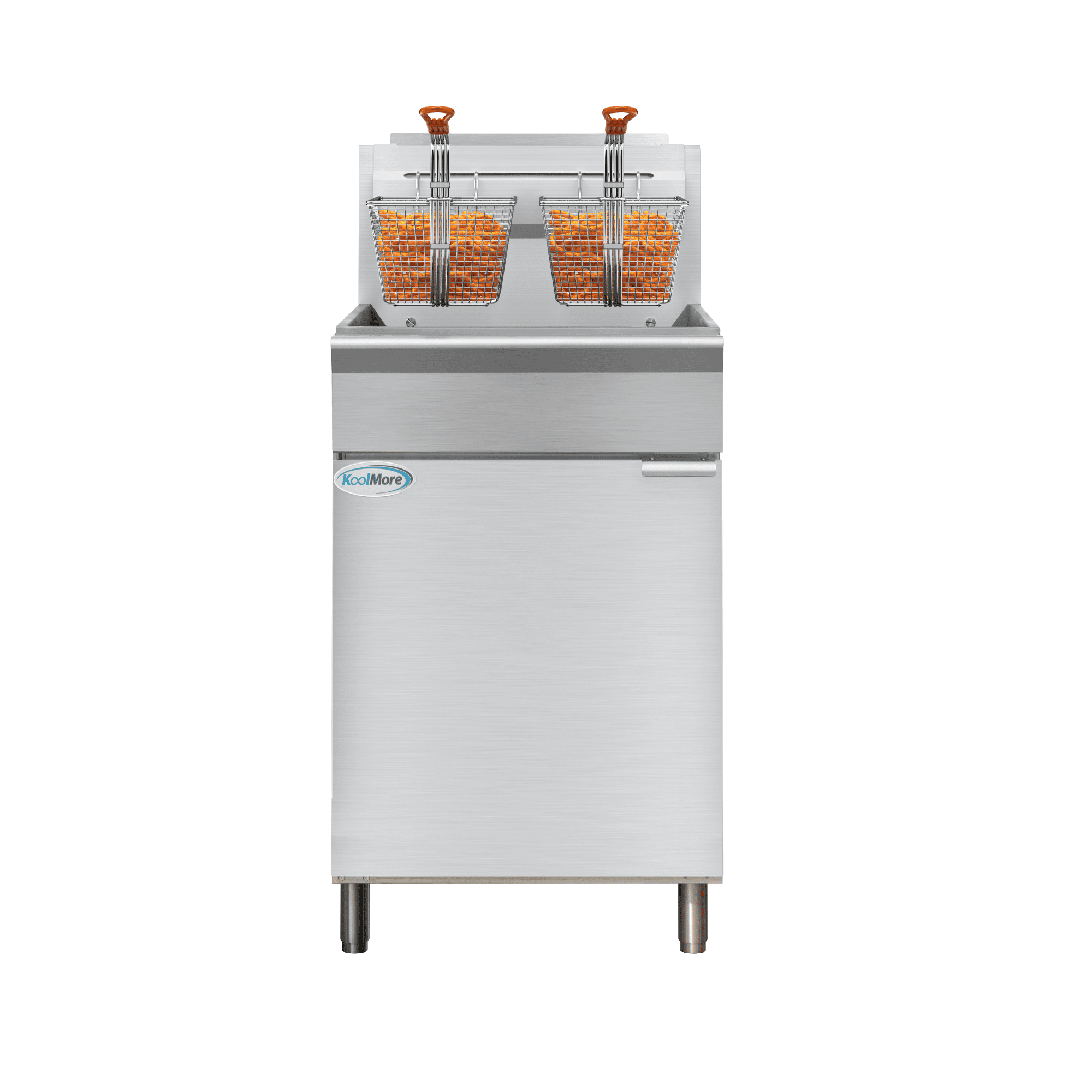 75 lb Stainless Steel Dual Basket Natural Gas Deep Fryer