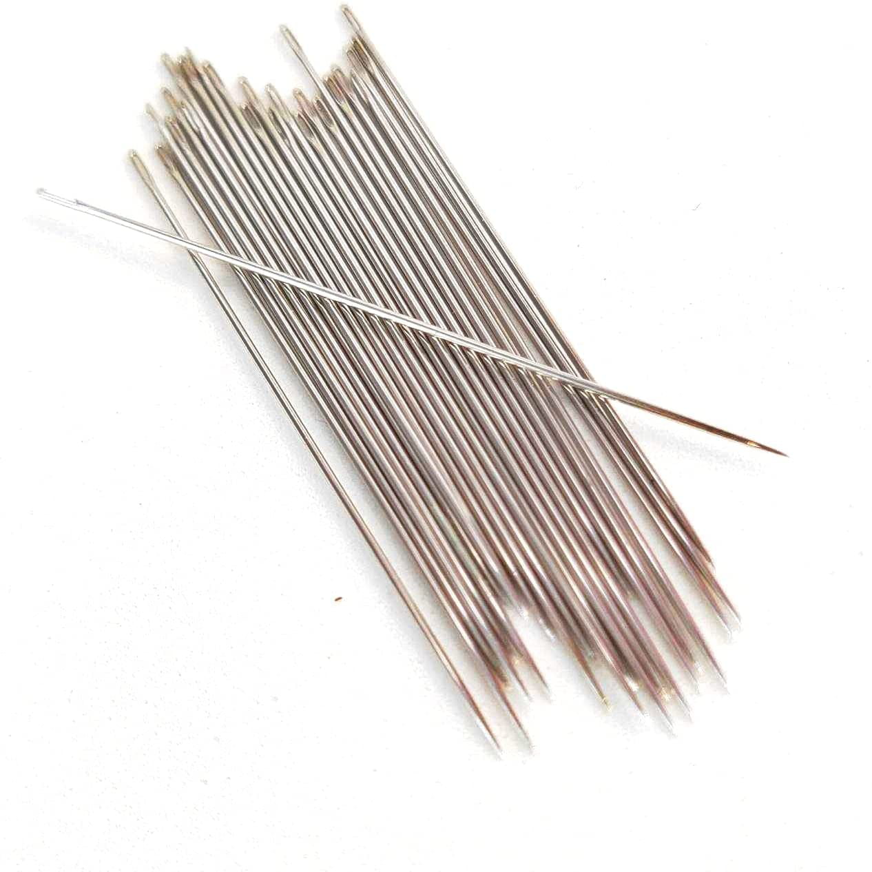 25pcs Large Eye Sewing Needles, 5 Sizes Tapestry Needle Embroidery Needles  Yarn Needles Quilting Needles with Wooden Needle Case Stainless Steel Wool