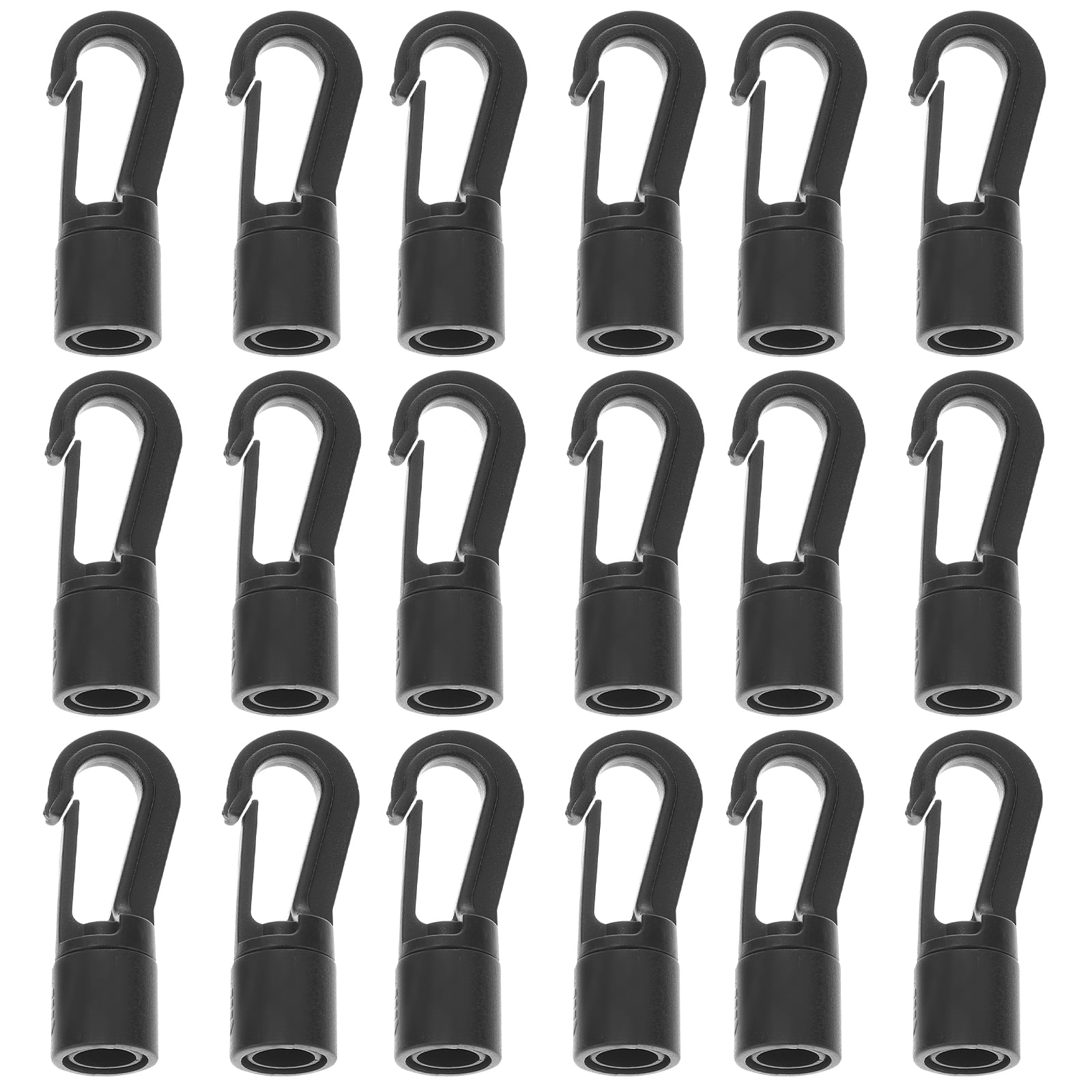 75 pcs Bungee Shocks Cord Hooks Black Bungee Cord Hooks Hook Bungee