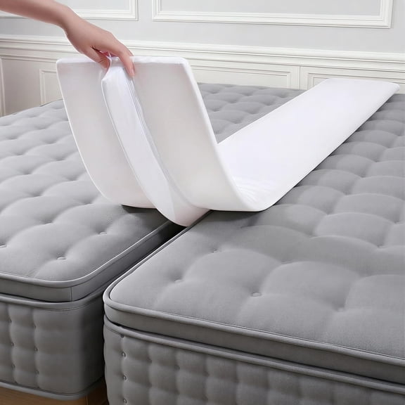 75 x 12 Extra-Wide & Thin Twin to King Converter- Split King Gap Filler (0-3") with Upgraded T-Shaped Design,Washable Cover, Fits Family Beds, Guest Room, Hotel & Vacation Rentals