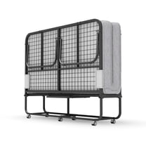 75" x 54" Folding Bed, Full Size Folded Bed with Mattress, Portable Folding Bed for Guest Room/School/ Hotel /Hospital