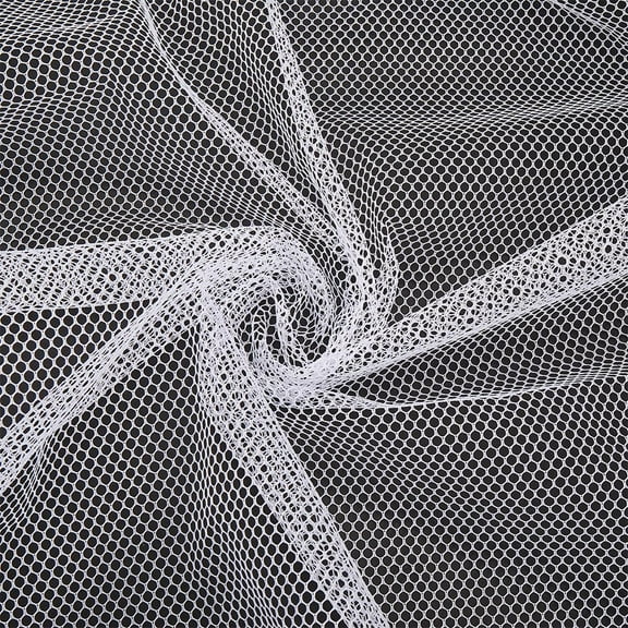 75 x 64 Inch White Polyester Mesh Fabric Netting Slightly Stretchy Lightweight for Sewing Projects Shopping Bag Backpack Pocket Straps Netting Clothes Accessories