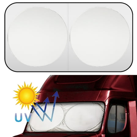 75''x35'' Foldable Large Truck Sun Shade Windshield Sun Visor UV Block Cover for Pickup Truck RV Van SUV
