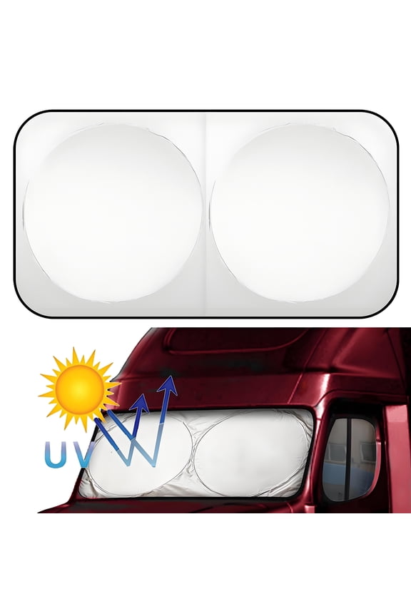 75''x35'' Foldable Large Truck Sun Shade Windshield Sun Visor UV Block Cover for Pickup Truck RV Van SUV
