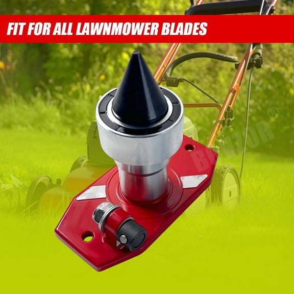 750-087 Magnetic Wall Mount Blade Balancer, Replacement for OEM 750-087 & 42-047, Universal Lawn Mower Blade Balancer Kit with Mounting Hardware for Riding Mowers, Push Mowers (Red)