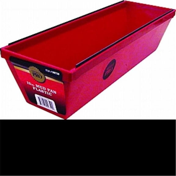 750 12 in. Red Plastic Mud Pan - Red - 12 in.
