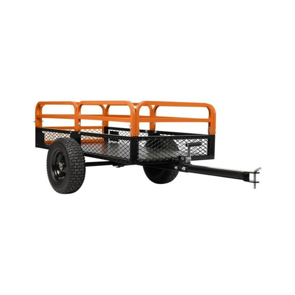 750/1500 lbs Heavy Duty Steel Dump Cart, 15 Cubic Feet Garden Utility Trailer with Removable Sides,Hand Pull or Foot Pedal Dump Cart for ATV, UTV, Lawn Mowers and Tractors