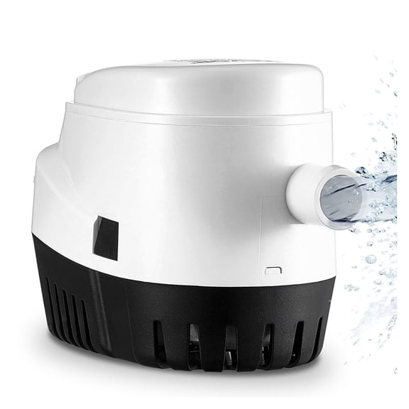 750 GPH Bilge Pump 12V Automatic, Marine Boat Bilge Pump with Float , 0.7" Outlet for Boats, Ponds, Basements - Submersible Water Removal