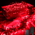 thumbnail image 1 of 750 LED String Lights Cluster Lights - 41ft Red Green Wire Outdoor Waterproof Lights, Plug in Indoor String Lights with 8 Modes & Timer Memory for Xmas, Christmas Tree, 1 of 5